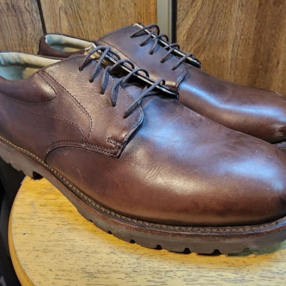 L.L. Bean RB42 04 Men\'s Walnut Brown Leather Lace Up Oxford Shoes Size US 13 main image 13